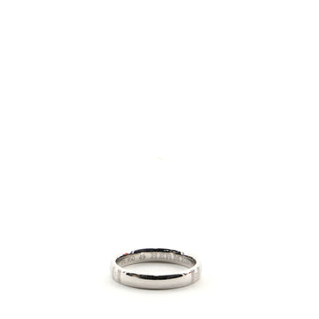 Hermes H Logo Band Ring Platinum