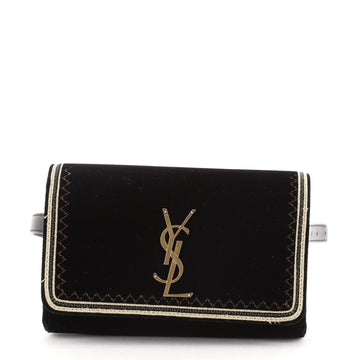 Saint Laurent Classic Monogram Kate Belt Bag Stitched Velvet