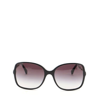 Chanel Chain-Link Square Sunglasses Acetate with Leather and Metal