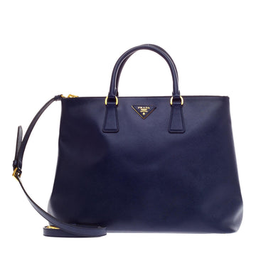 Prada Saffiano Two Zip Lux Tote Medium - Large