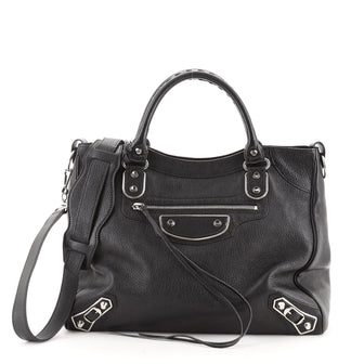 Balenciaga Velo Classic Metallic Edge Bag Leather