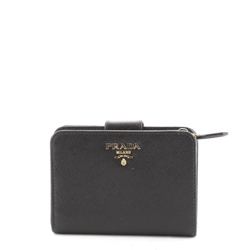 Prada French Wallet Saffiano Leather Compact