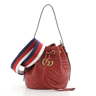 Gucci GG Marmont Bucket Bag Matelasse Leather Small