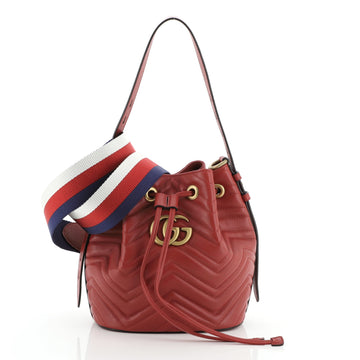 Gucci GG Marmont Bucket Bag Matelasse Leather Small