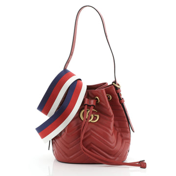Gucci GG Marmont Bucket Bag Matelasse Leather Small