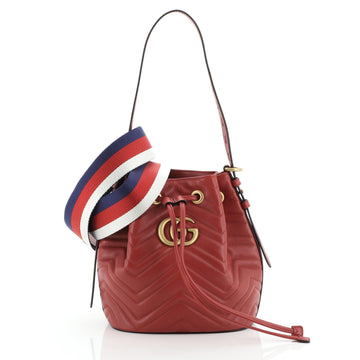 Gucci GG Marmont Bucket Bag Matelasse Leather Small