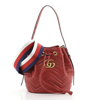 Gucci GG Marmont Bucket Bag Matelasse Leather Small