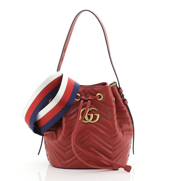 Gucci GG Marmont Bucket Bag Matelasse Leather Small
