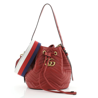 Gucci GG Marmont Bucket Bag Matelasse Leather Small
