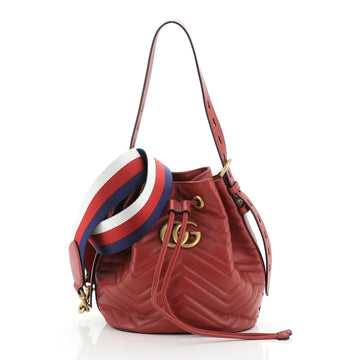 Gucci GG Marmont Bucket Bag Matelasse Leather Small