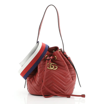 Gucci GG Marmont Bucket Bag Matelasse Leather Small