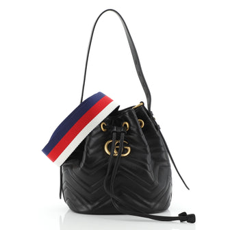 Gucci GG Marmont Bucket Bag Matelasse Leather Small