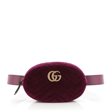 Gucci GG Marmont Belt Bag Matelasse Velvet