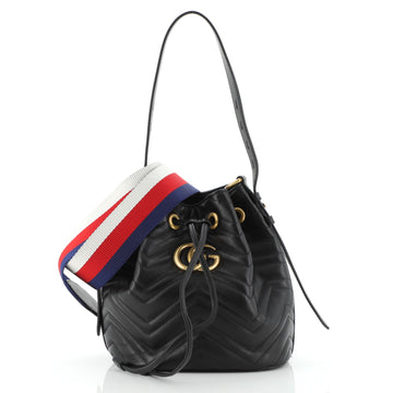 Gucci GG Marmont Bucket Bag Matelasse Leather Small