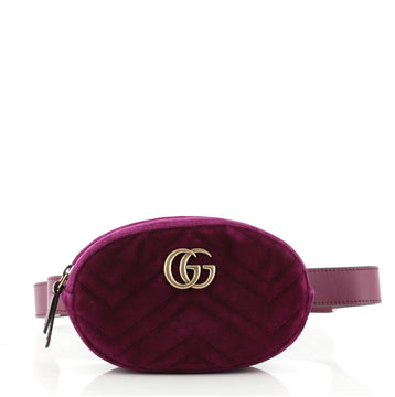 Gucci GG Marmont Belt Bag Matelasse Velvet
