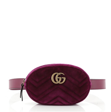 Gucci GG Marmont Belt Bag Matelasse Velvet