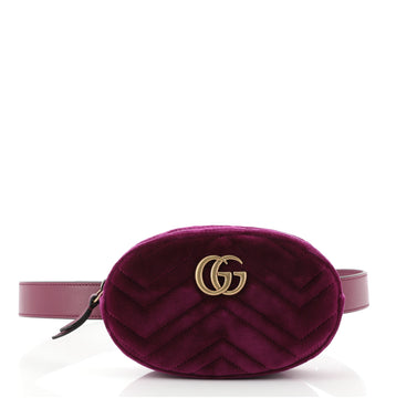 Gucci GG Marmont Belt Bag Matelasse Velvet