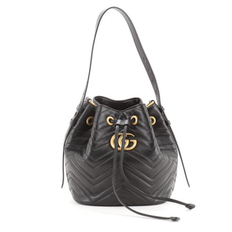 Gucci GG Marmont Bucket Bag Matelasse Leather Small