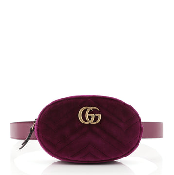 Gucci GG Marmont Belt Bag Matelasse Velvet