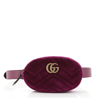 Gucci GG Marmont Belt Bag Matelasse Velvet