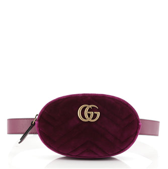 Gucci GG Marmont Belt Bag Matelasse Velvet