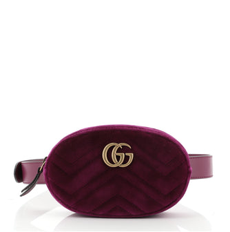 Gucci GG Marmont Belt Bag Matelasse Velvet