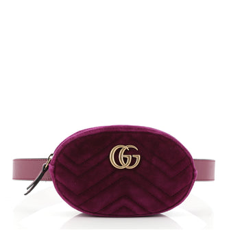 Gucci GG Marmont Belt Bag Matelasse Velvet