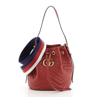 Gucci GG Marmont Bucket Bag Matelasse Leather Small