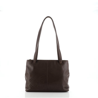 Chanel Vintage CC Logo Tote Leather Medium
