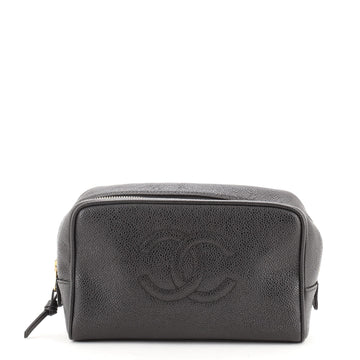 Chanel Vintage Timeless Cosmetic Case Caviar Large
