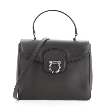 Salvatore Ferragamo Gancini Envelope Top Handle Bag Leather Medium