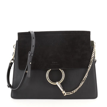 Chloe Faye Shoulder Bag Leather and Suede Medium