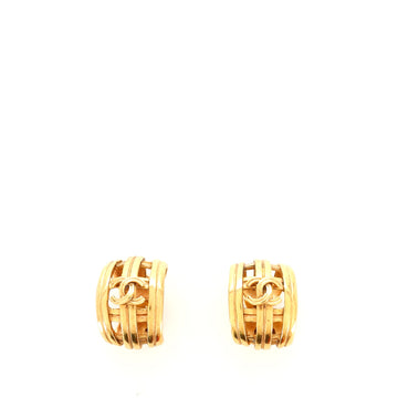 Chanel Vintage CC Hoop Clip-On Earrings Metal