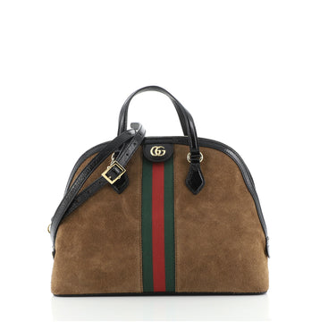 Gucci Ophidia Dome Top Handle Bag Suede Medium
