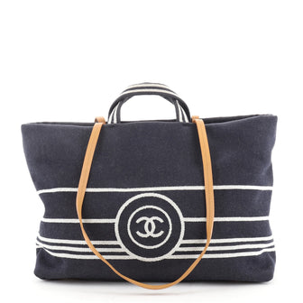 Chanel CC Shopping Tote Denim Large
