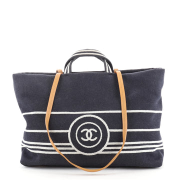 Chanel CC Shopping Tote Denim Large
