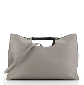 Gucci Bamboo Daily Tote Leather Wide