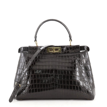 Fendi Peekaboo Bag Crocodile Regular