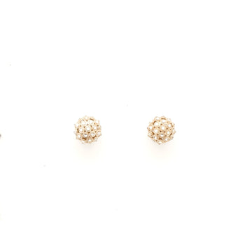Christian Dior Tribales Stud Crystal Embellished Metal and Faux Pearls