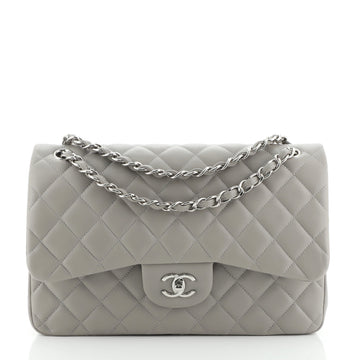 Chanel Classic Double Flap Bag Quilted Lambskin Jumbo