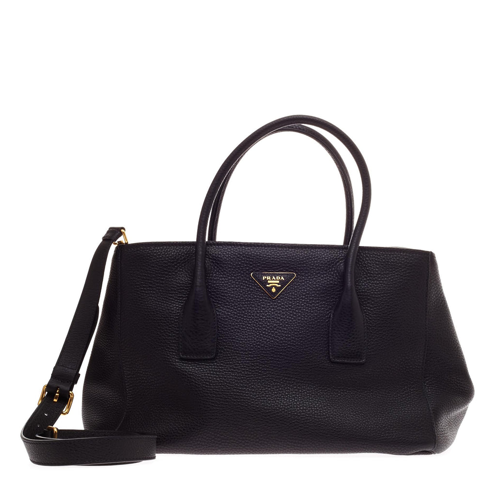 Prada - Black Vitello Daino Shopping Bag