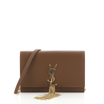 Saint Laurent Classic Monogram Tassel Chain Wallet Leather