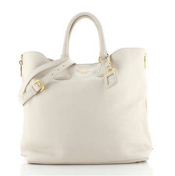 Prada Side Zip Shopper Tote Vitello Daino Large