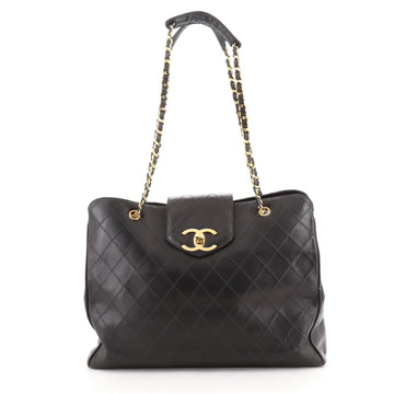 Chanel Vintage Supermodel Weekender Bag Quilted Leather Large