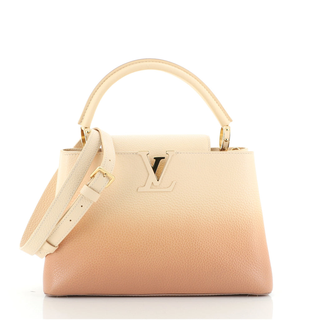 Capucines leather handbag Louis Vuitton Burgundy in Leather - 32765630