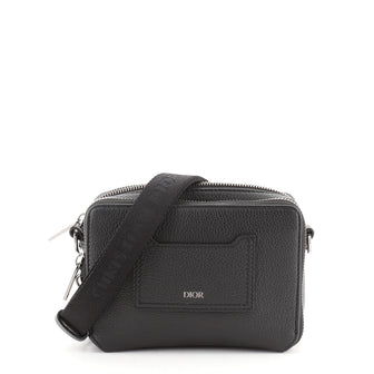 Christian Dior Double Zip Crossbody Pouch Leather