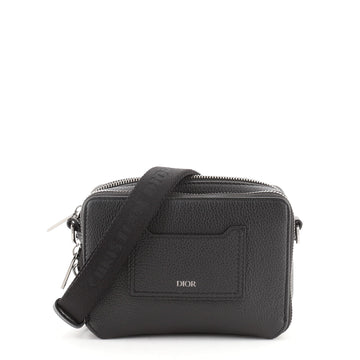 Christian Dior Double Zip Crossbody Pouch Leather