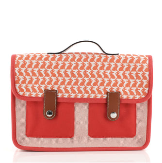 Hermes School Bag Printed Toile