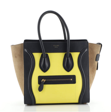Celine Tricolor Luggage Bag Leather Micro