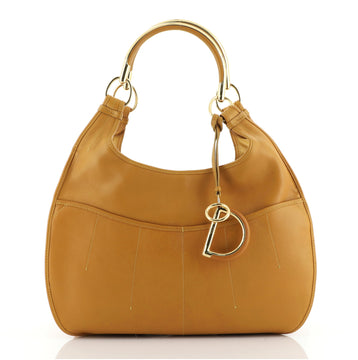 Christian Dior 61 Shoulder Bag Leather Large